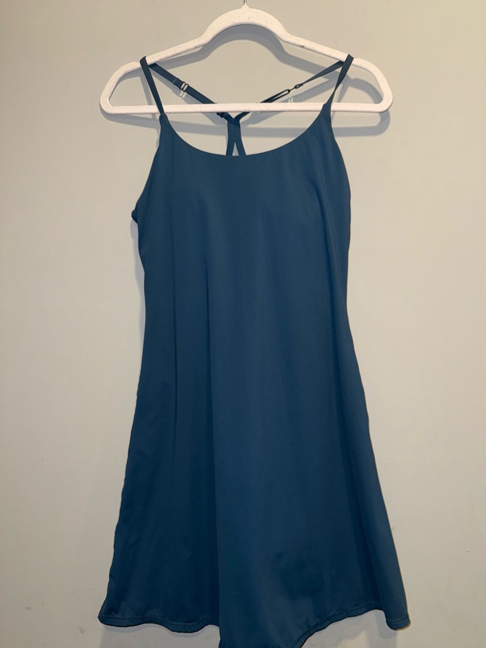 HALARA Teal Slip Dress with Strappy Back